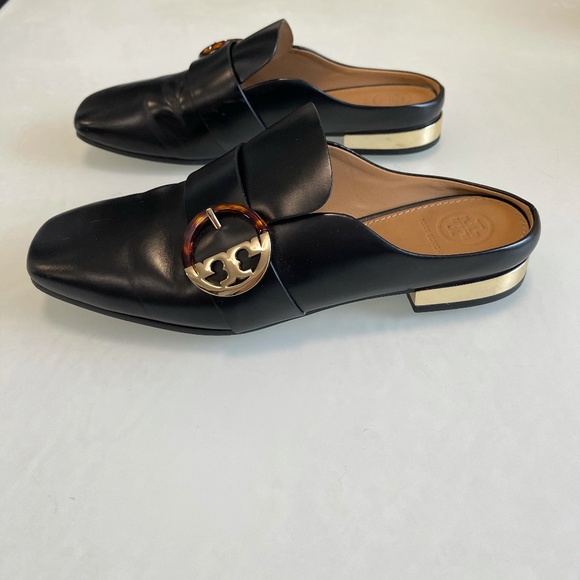 Tory Burch - Sydney Backless Loafers - Black - Size 6.5 - Picture 4 of 8
